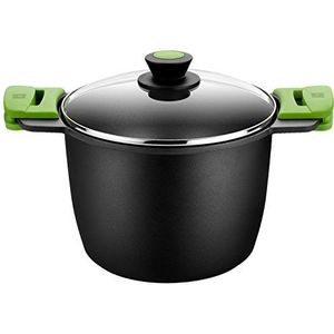 BRA Prior gegoten aluminium pot hoog glas Priority 24 cm. Geschikt voor alle soorten kookplaten, inclusief inductievelden.