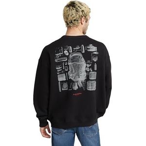 G-Star RAW Knolling Back gr Loose r Sweat, Zwart (Dk Black D25135-d557-6484), S