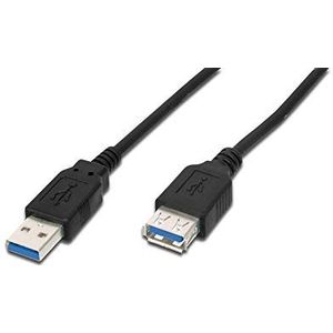 ASSMANN USB 3.0 verlengkabel 3m USB A/M naar A/F bulk zwart