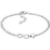 Elli Armband Dames Hart Liefde Oneindigheid in 925 Sterling Zilver