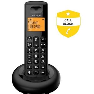 ALCATEL E260 - Draadloze DECT-telefoon - Zwart - Compact Ontwerp
