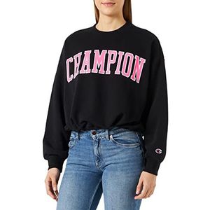 Champion Rochester 1919-C-Campus Oversize Crop Sweatshirt, Zwart, S Dames, zwart., S