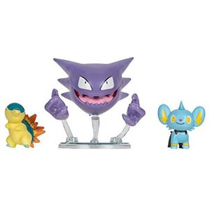 Pokémon PKW3045 Battle Figure Set - Sheinux, Feurigel, Alpollo, officiële Pokémon-figurenset