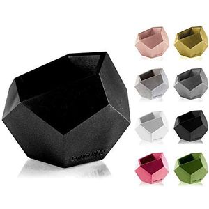 concrette Bloempot, bloembak, cement, plantenbak, overpot van beton, vierkant geometrisch, diameter 9 cm, diameter 12 cm, 17 kleuren