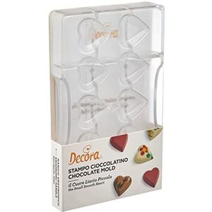 0050075 Decora professionele chocoladevorm voor harten 32,5 x 35 - 10 harten