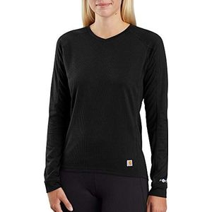 Carhartt Women's Force Midweight Tech Thermal Base Layer Long Sleeve Shirt, Black, Medium