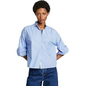 Pepe Jeans Dames Pipery, shirt, blauw, S, Blauw (blauw), S