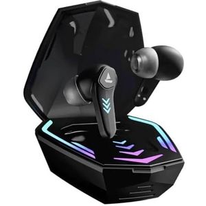 boAt Immortal 131 draadloze gaming-oordopjes met 40 uur speeltijd, helder bellen met ENx™, lage latentie, RGB-verlichting (Black Sabre)