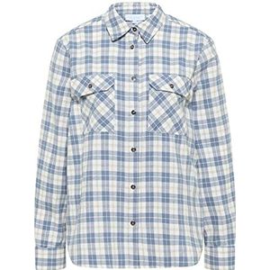 SIDONA Dameshemd 19621959-SI01, blauw wolwit, M, Blauw wolwit, M