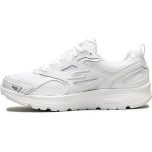 Skechers Go Run Consistent Damessneaker, Wit/Zilver, 35.5 EU