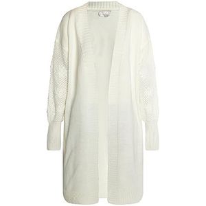 isha Lange cardigan voor dames, wolwit, XS/S