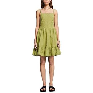 edc by ESPRIT Mini-jurk van katoen, Pistachio Green, XL