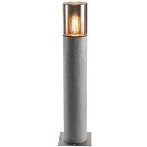 SLV staand armatuur LISENNE POLE 70 / buitenverlichting voor wegen, wanden, ingangen, led outdoor tuinlamp / E27 IP54 23 W grijs