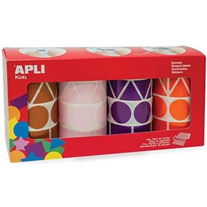 Apli Kids 11913 - Set met 4 rollen in verschillende vormen en kleuren, bruin/roze/paars/oranje