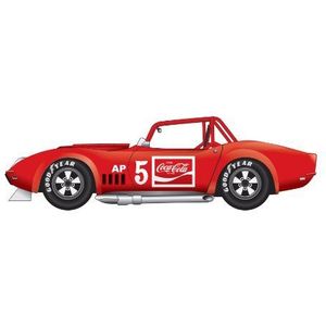 Dickie -Schuco 413311028 - True Scale - Chevrolet Corv.#5-1967- 1:43 Corvette L 88, hars, rood