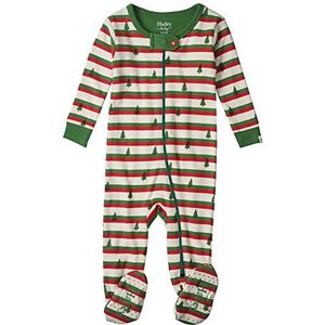 Hatley Holiday Lights Candy Stripes en Pines Familie Pyjama Pyjama Set, Vakantie Pines - Baby Footie, 12-18 maanden