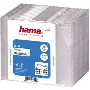 Hama Blanco CD-hoes (20-pack, Slim, hoogte 5,2 mm) CD-beschermhoes wit