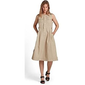 G-STAR Raw Fit And Flare zakelijke casual jurk voor dames, beige (Westpoint Khaki D19723-a790-c531), XS