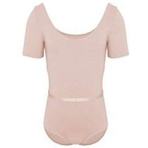 Capezio Turnpakje met ronde hals en korte mouwen voor meisjes, roze, Age 4-6