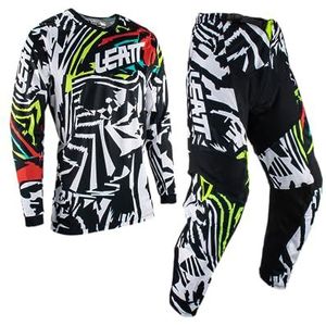 Leatt 3.5 Zebra set T-shirts en broeken Motocross, Black/White, S