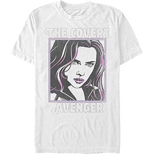 Marvel Black Widow - Retro Pop Widow Unisex Crew neck T-Shirt White L