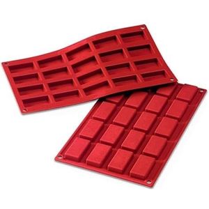 Déco Relief - Siliconen bakvorm 20 Mini FInanciers 4,9 x 2,6 x 1,1 cm - Cakevorm - Professioneel materiaal