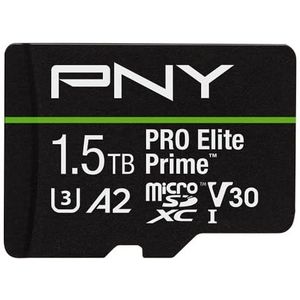 PNY - PRO Elite - microSDXC Flashgeheugenkaart - 1,5TB - tot 200MB/s - Klasse 10 U3 V30 A2
