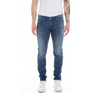 Replay Anbass Herenjeans, slimfit, met power stretch, 009, medium blue., 28W x 34L