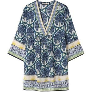 Women'Secret Tuniek Tropique strandpak voor dames, blauwe print, L