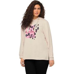 Ulla Popken Dames Animalprint Sweatshirts, vanille, 46-48 grote maten