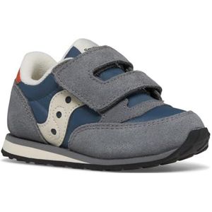 Saucony Originals Baby Jazz HL Sneakers voor kinderen, uniseks, grijs, blauw, oranje, 21 EU