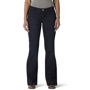 Wrangler Dames Retro Mid Rise Brede Been Jeans, donkerblauw, 15W x 34L
