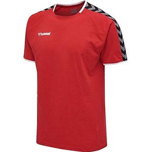 Hummel HMLAuthentic TRAINING TEE T-shirt voor heren, echt rood, 2XL