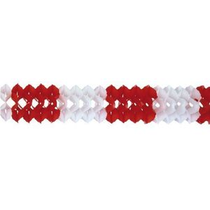 Riethmüller 2967 - slinger, 16 cm x 4 m, moeilijk ontvlambaar, rood/wit