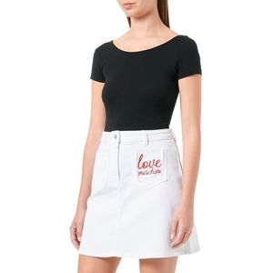 Love Moschino Dames a-line skirt, optisch wit, 40, wit (optical white), 40