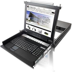 OXCA IDATA KVM-OXC17W Master KVM-switch 8 USB / PS2 LCD 17 inch Widescreen voor 19 inch rack