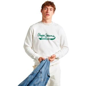Pepe Jeans Heren Roi Sweatshirt, Wit (Off White), XS, Wit (Off White), XS