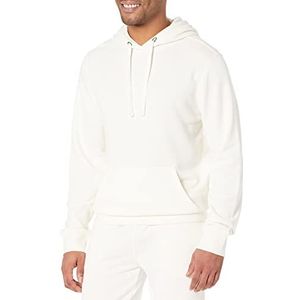 Amazon Essentials Heren lichtgewicht Franse badstof sweatshirt met lange mouwen en capuchon (verkrijgbaar in groot en lang), eierschaalwit, S