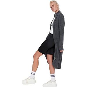 Trendyol Dames Midi Bodycone Bodycon Gebreide Jurk, Antraciet, XS