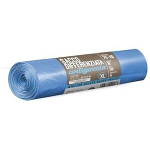 Doli's Vuilniszakken 70 x 110 cm, voor afvalscheiding, druppelvrij, gatbescherming voor condomswoningen, van 100% kunststof, 110 l (transparant lichtblauw)