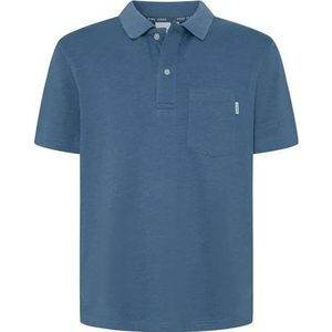 Pepe Jeans Heren Heren Polo Shirt, Blauw (Sea Blue), L