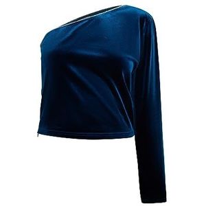 COBIE Dames One-Shoulder Top, blauw, M