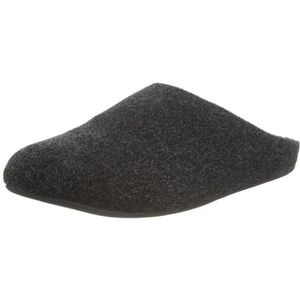 Fitflop Heren FM1-090-100 Shuv Shearling gevoerde suède pantoffels, volledig zwart, 10 UK, Zwart, 44 EU