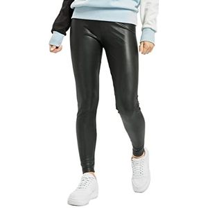 Urban Classics Dameslegging van imitatieleer, hoge taille, sportbroek in verschillende kleuren, maten XS - 5XL, zwart, XL
