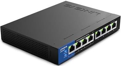 Linksys - LGS108P-EU - 8-poorts Onbeheerde Gigabit PoE-netwerkswitch - Tot 1000 Mbps