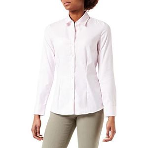 Seidensticker Hemdblouse voor dames, slim fit, lange mouwen, hemdblousekraag, gemakkelijk te strijken, 100% katoen, rosé, 38