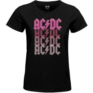 AC/DC T-shirt voor dames, Zwart, S