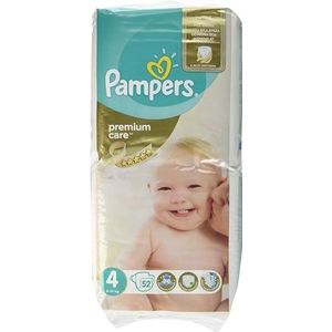 Pampers Premium Care 4 wegwerpluiers, 52 stuks, wit