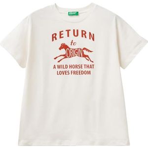 United Colors of Benetton T-shirt voor kinderen en jongeren, Crème 0Z3, 130