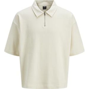 JACK & JONES Heren Jcointerlude Heavy Polo Ss, antiek wit., S